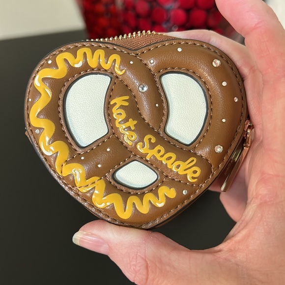 Kate Spade Brown Pretzel Keychain Bag - Picture 6 of 9